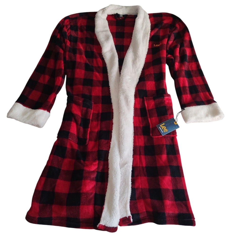 NWT Lee XL Buffalo Check Plaid Robe